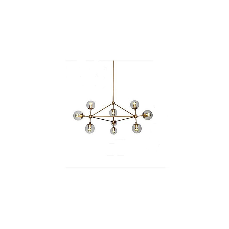 Golden Beans Kronleuchter 10 Lichter mit Glasschirm
