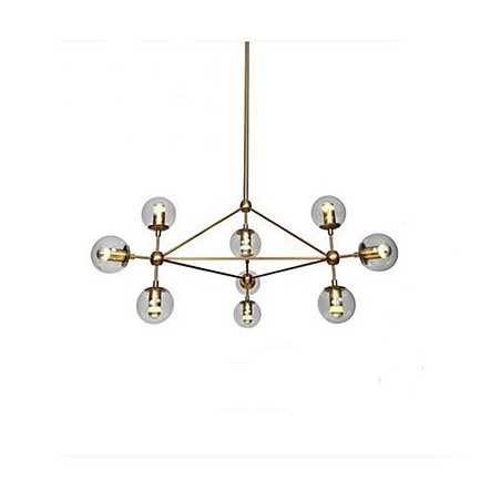 Golden Beans Kronleuchter 10 Lichter mit Glasschirm Golden Beans Kronleuchter 10 Lichter mit Glasschirm