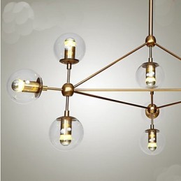 Golden Beans Kronleuchter 10 Lichter mit Glasschirm