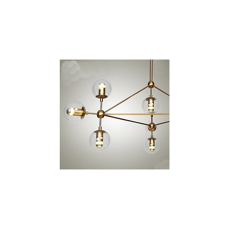 Golden Beans Kronleuchter 10 Lichter mit Glasschirm