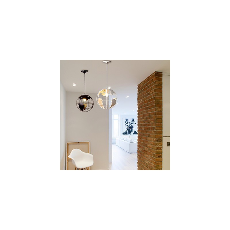 Moderne zeitgenössische Pendelleuchte im Landhausstil mit Kugel-Design