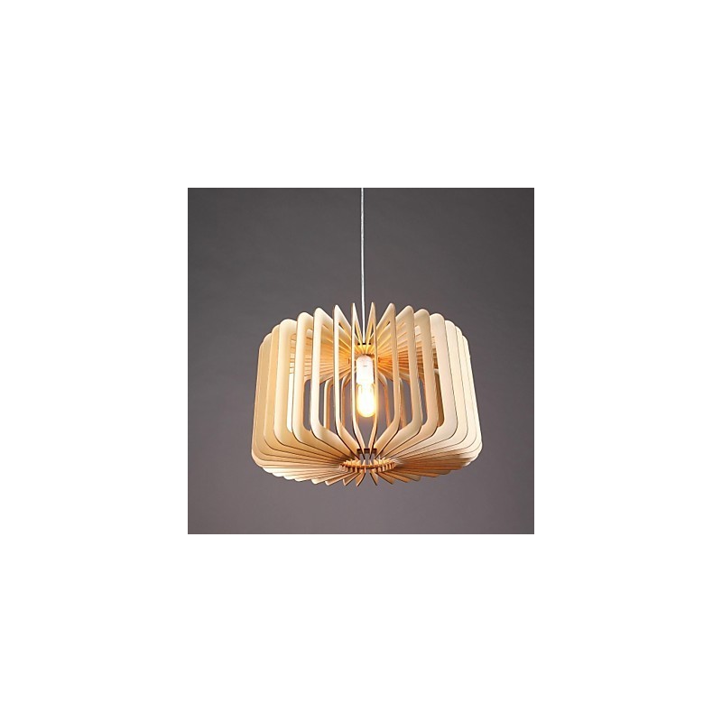 Moderne zeitgenössische traditionelle klassische Landhaus-Vintage-Laterne Malerei Holz Bambus Pendelleuchte