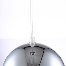 Moderne zeitgenössische Globus-Pendelleuchte aus galvanisiertem Metall