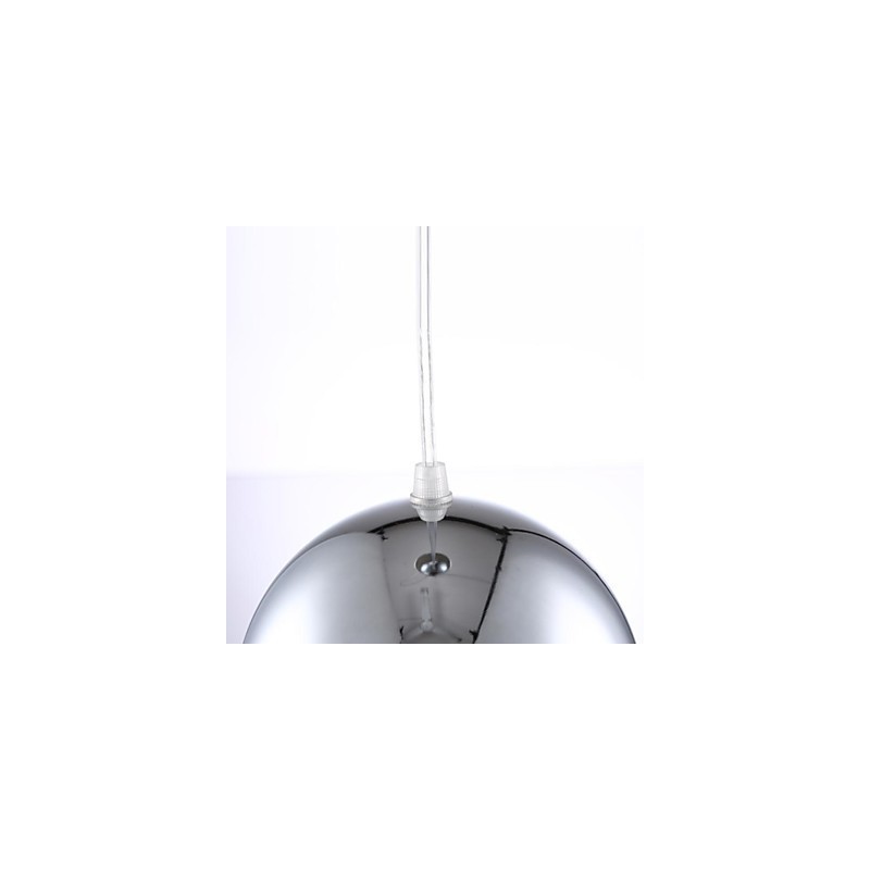 Moderne zeitgenössische Globus-Pendelleuchte aus galvanisiertem Metall