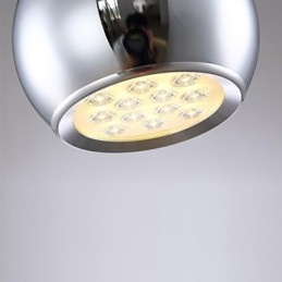 Moderne zeitgenössische Globus-Pendelleuchte aus galvanisiertem Metall