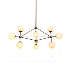 Golden Beans Kronleuchter 10 Lichter mit Glasschirm