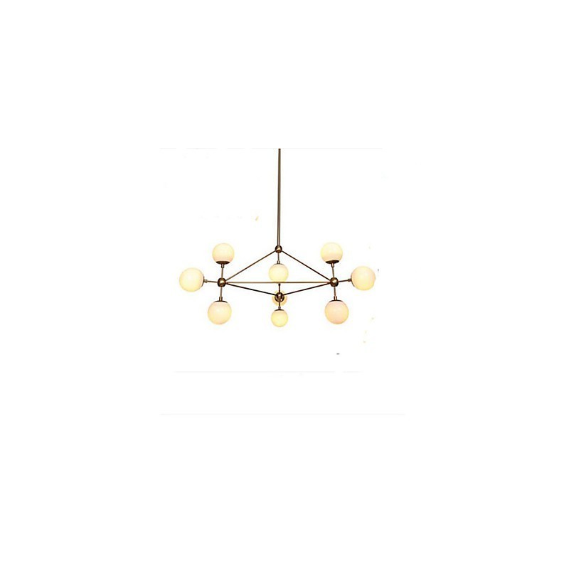 Golden Beans Kronleuchter 10 Lichter mit Glasschirm