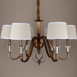 Rustikaler Kronleuchter im Vintage-Stil mit Kristallen im Mini-Stil, galvanisiertes Metall