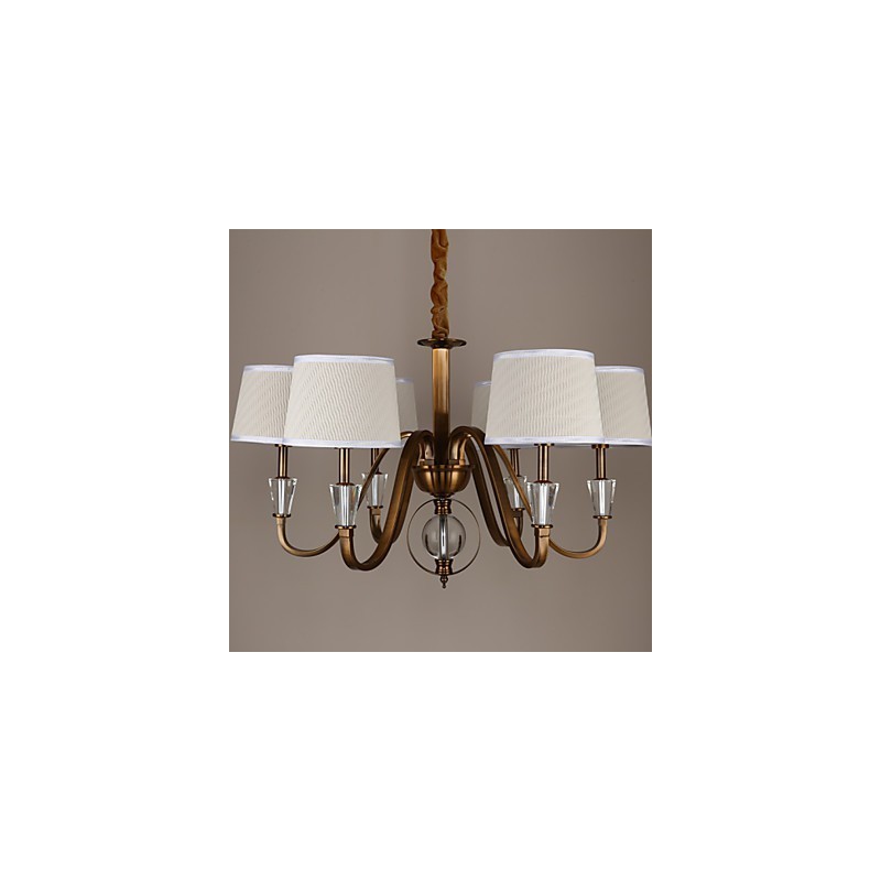 Rustikaler Kronleuchter im Vintage-Stil mit Kristallen im Mini-Stil, galvanisiertes Metall
