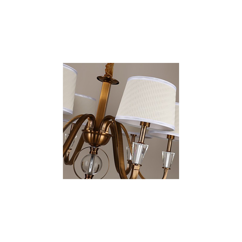 Rustikaler Kronleuchter im Vintage-Stil mit Kristallen im Mini-Stil, galvanisiertes Metall