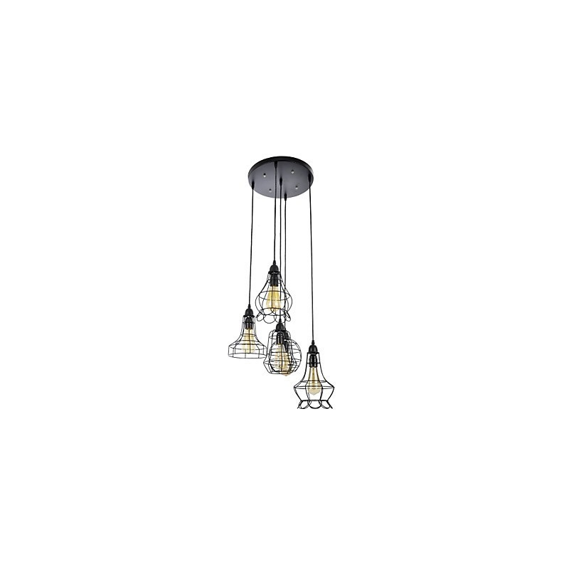 Kronleuchter aus bemaltem Metall im Landhausstil im Mini-Stil