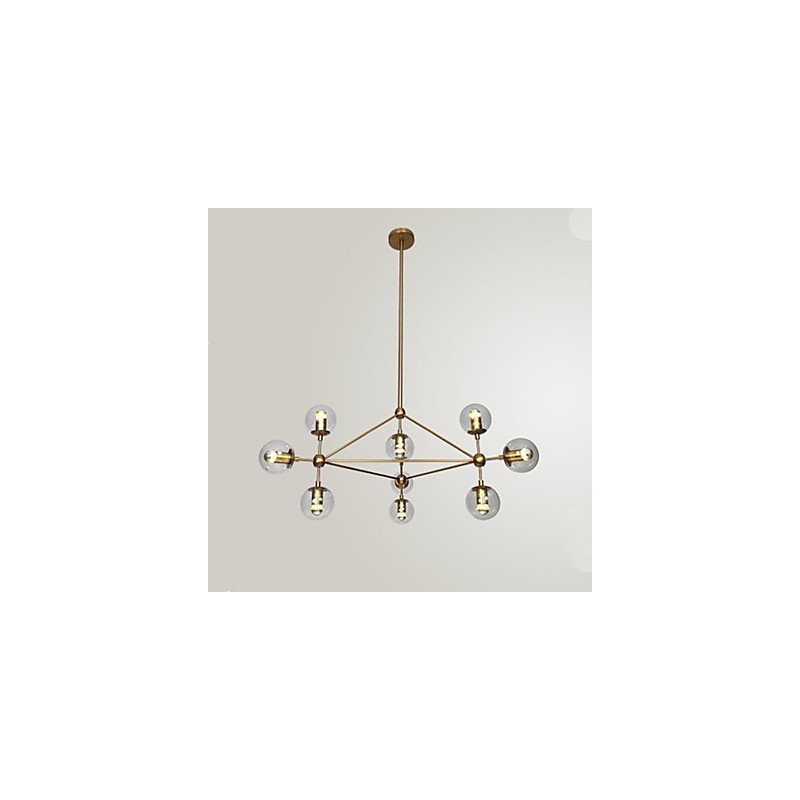 Golden Beans Kronleuchter 10 Lichter mit Glasschirm