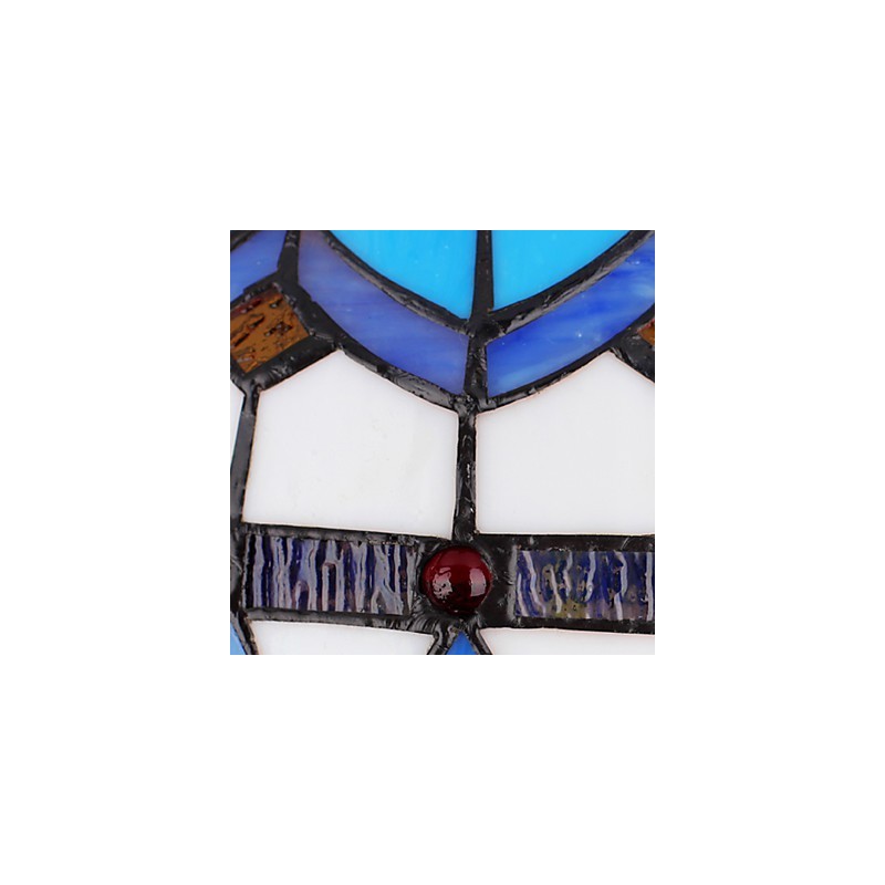 Europäischer ländlicher kreativer Kunst-Buntglas-Kronleuchter, der alte Wege wiederherstellt, Lampenlicht