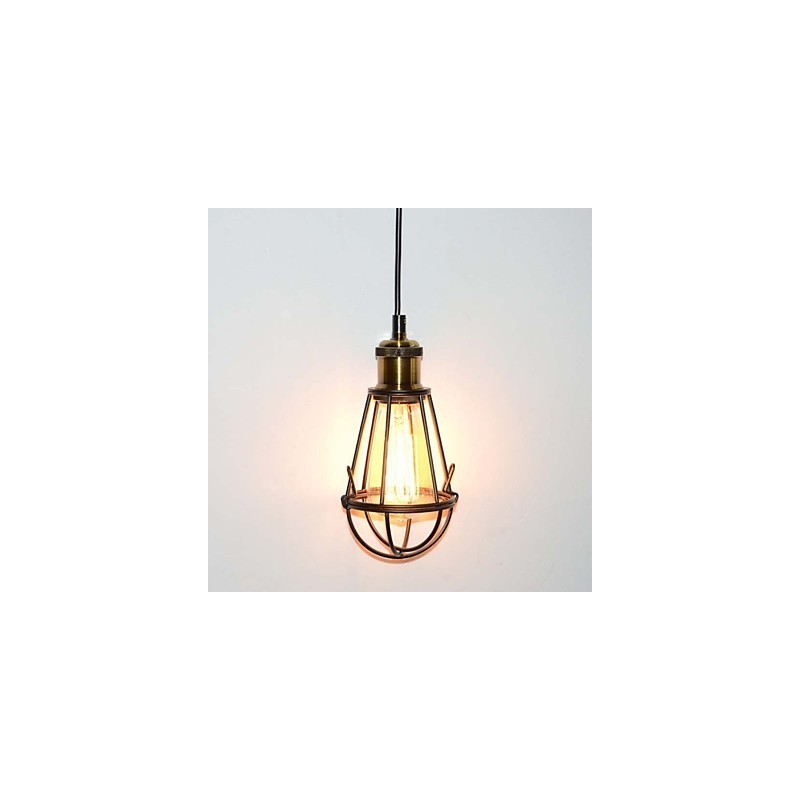 LOFT Lampe Vintage Pendelleuchte Edison Licht Schwarz Eisen Metallkäfig Lampenschirm Lagerhaus Stil Beleuchtung Leuchte