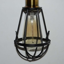 LOFT Lampe Vintage Pendelleuchte Edison Licht Schwarz Eisen Metallkäfig Lampenschirm Lagerhaus Stil Beleuchtung Leuchte