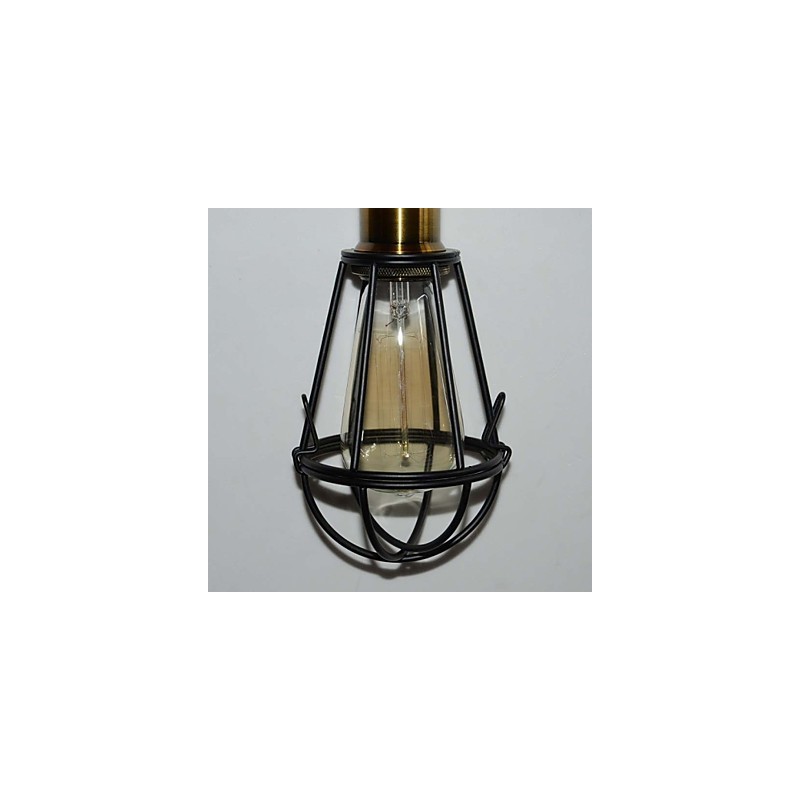 LOFT Lampe Vintage Pendelleuchte Edison Licht Schwarz Eisen Metallkäfig Lampenschirm Lagerhaus Stil Beleuchtung Leuchte