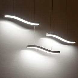 Gewelltes Design, modische, schlichte Pendelleuchte aus Acryl