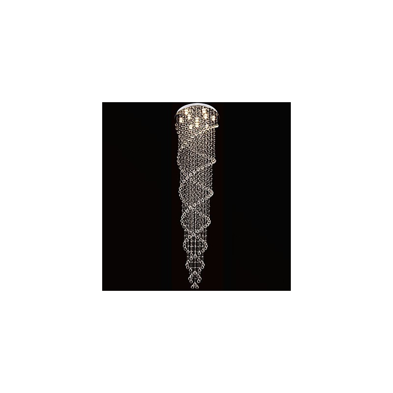 Deckenleuchter Pendelleuchte Leuchten mit K9 Kristall Doppelspirale D70CM H300CM