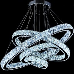 Kristall Pendelleuchte Deckenleuchte Kronleuchter Leuchten mit 4 Ringen