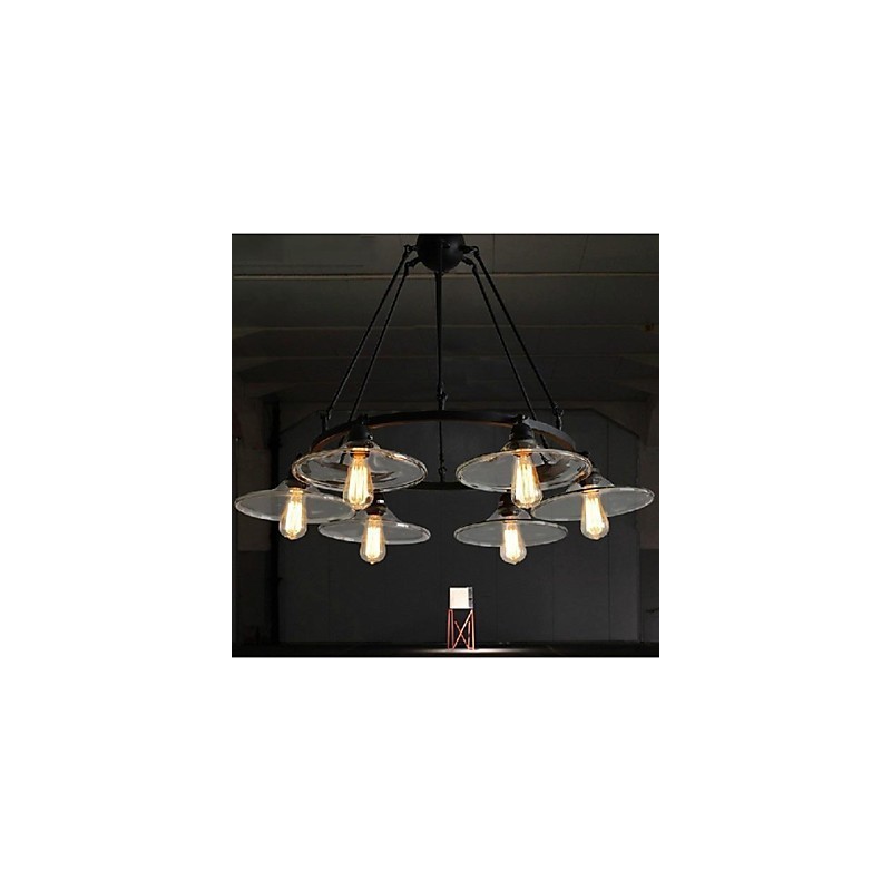 Traditionelle Klassische Vintage Retro Laterne Land Mini Stil Malerei Metall Anhänger Licht Esszimmer