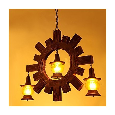 Antiker Holz Kronleuchter American Country Iiving Lampe Lampe Antiker Holz Kronleuchter American Country Iiving Lampe Lampe