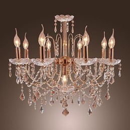 Eleganter Kristall-Kronleuchter mit 9 Lichtern