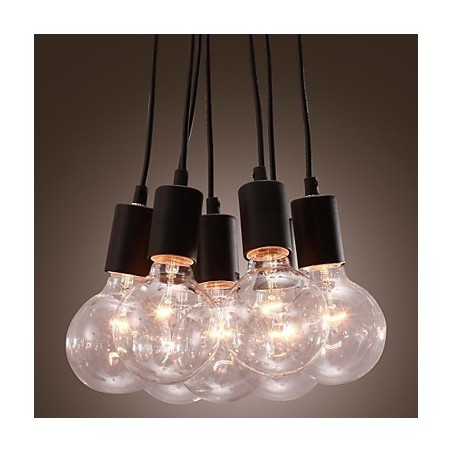 Modernes Zuhause 7 Kopf Edison Glühbirne Licht Loft Glaskugel Pendelleuchte Modernes Zuhause 7 Kopf Edison Glühbirne Licht Loft Glaskugel Pendelleuchte