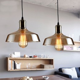 Retro-Beleuchtung Glas Pendelleuchte