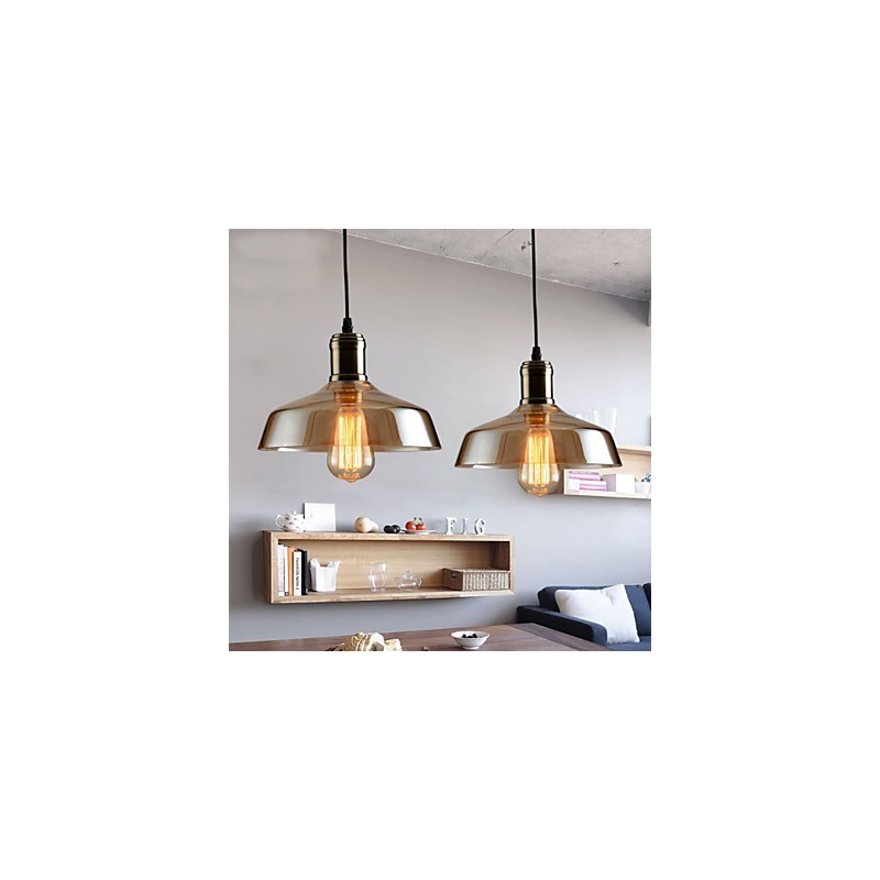 Retro-Beleuchtung Glas Pendelleuchte