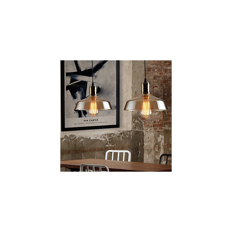 Retro-Beleuchtung Glas Pendelleuchte