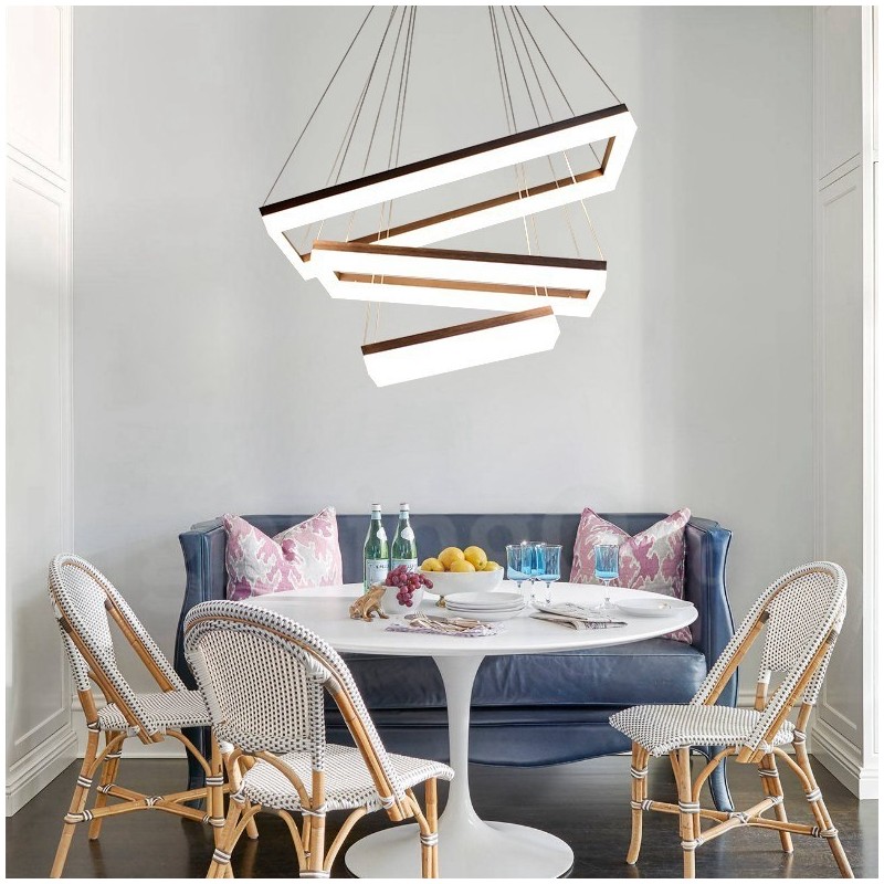 Wi-Fi Smart Dimmable 3 Tiers Moderne zeitgenössische Stil Home Pendelleuchte