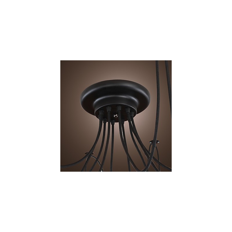 Kronleuchter Vintage Design Glühbirnen inklusive Wohnzimmer 10 Lichter Pendelleuchte