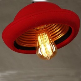 Hat Pendant Cafe Design Schwarzer Kronleuchter