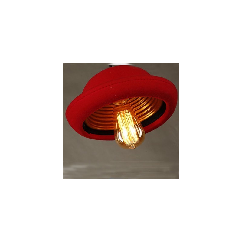 Hat Pendant Cafe Design Schwarzer Kronleuchter