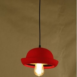Hat Pendant Cafe Design Schwarzer Kronleuchter