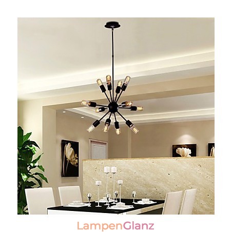 Avantgardistischer Kronleuchter aus Eisen mit 12 Lichtern