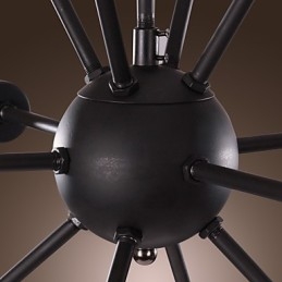 Avantgardistischer Kronleuchter aus Eisen mit 12 Lichtern