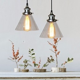 Traditionelle klassische Vintage Retro Country Globe Pendelleuchte