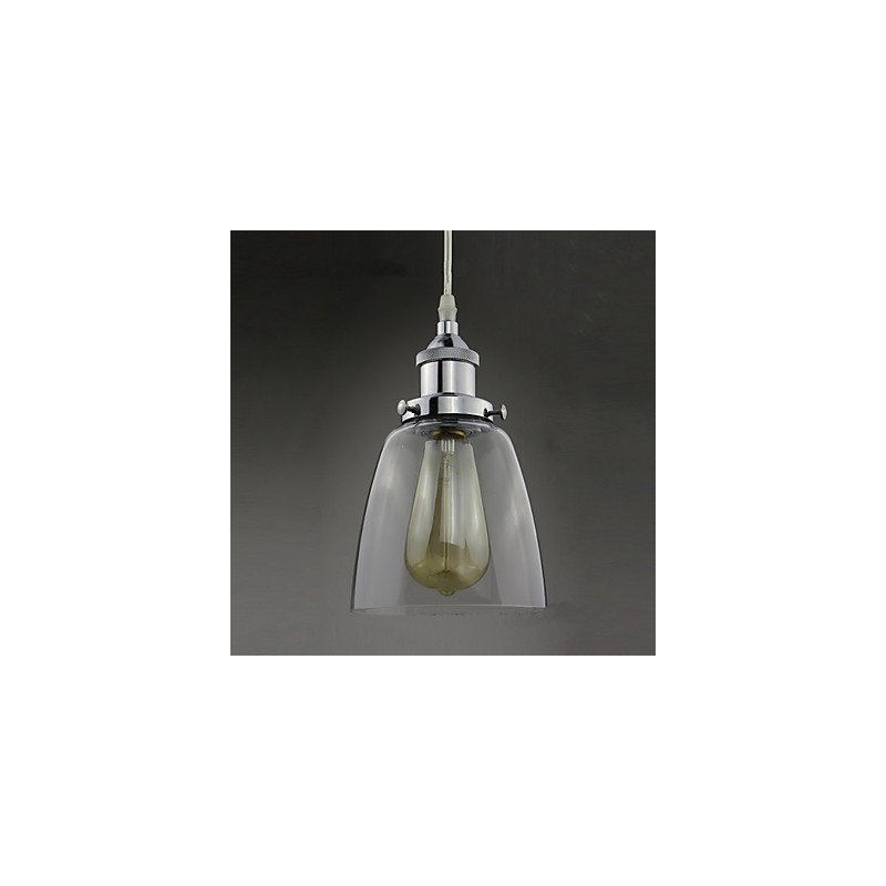 Moderne Chrom Glas Vintage Industrie Retro Fitting Edison Pendelleuchte Cafe Veranda Licht