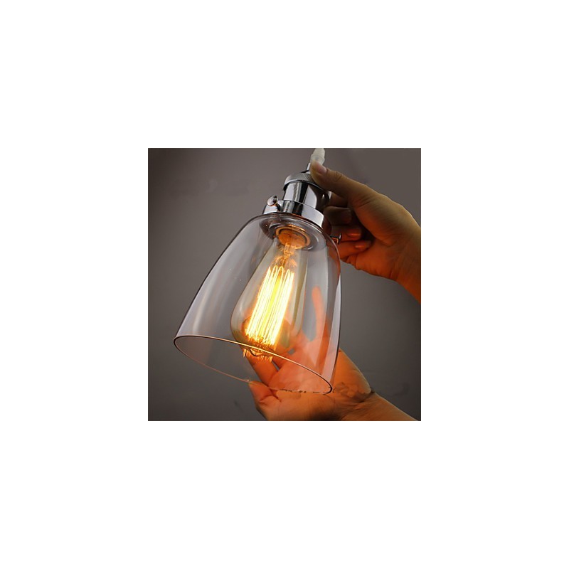 Moderne Chrom Glas Vintage Industrie Retro Fitting Edison Pendelleuchte Cafe Veranda Licht