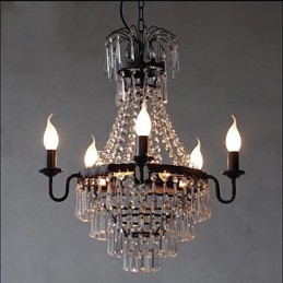 Amerikanische Country Retro Kerze Kristall Lampe