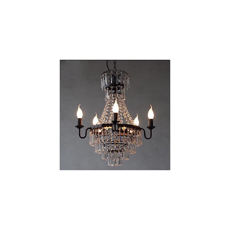Amerikanische Country Retro Kerze Kristall Lampe