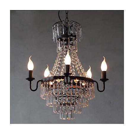 Amerikanische Country Retro Kerze Kristall Lampe
