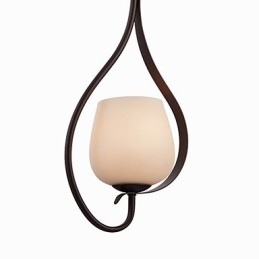 Eisenmalerei Pendelleuchte mit Glasschirm Klassische Beleuchtung Lampe 1 Kopf