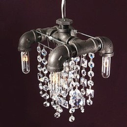 Charakteristische Pendelleuchte mit 5 Lichtern im nordamerikanischen Stil im Rohrdesign