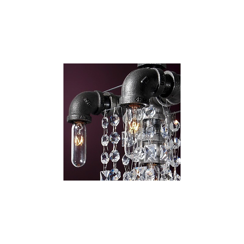 Charakteristische Pendelleuchte mit 5 Lichtern im nordamerikanischen Stil im Rohrdesign