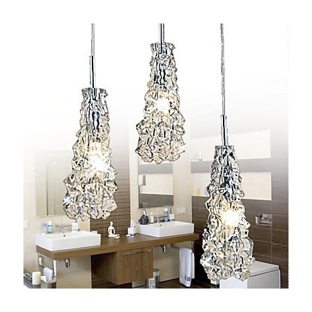 Tradition Classic Kronleuchter aus transparentem Glas mit 3 Lichtern