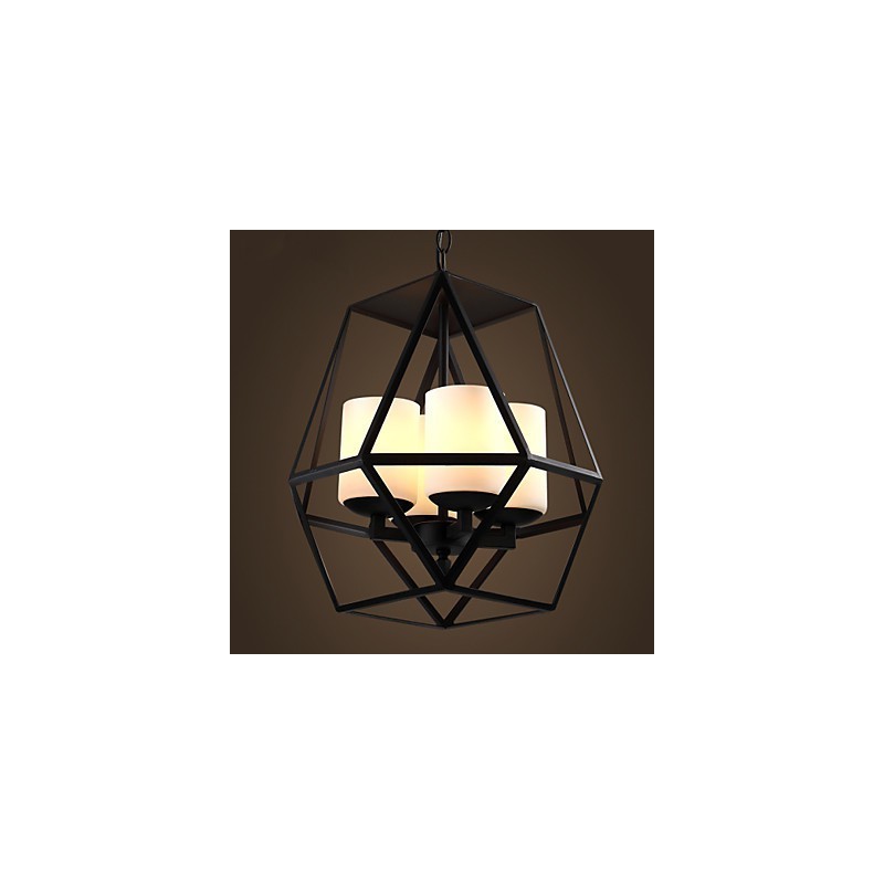 Top level Americange Vintage schwarz Eisen Lampe Moderne Kronleuchter Kronleuchter 4 lichter