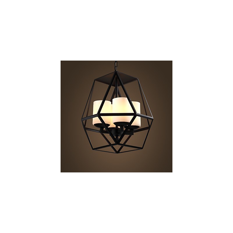 Top level Americange Vintage schwarz Eisen Lampe Moderne Kronleuchter Kronleuchter 4 lichter