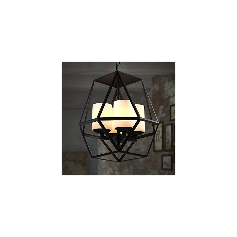 Top level Americange Vintage schwarz Eisen Lampe Moderne Kronleuchter Kronleuchter 4 lichter